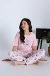 Zivame Cup Cake Knit Poly Pyjama Set - Heavenly Pink — thumbnail 4